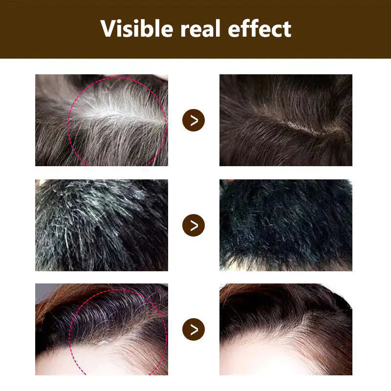 Crème Colorante Temporaire Noir Marron pour Couverture des Cheveux Gris