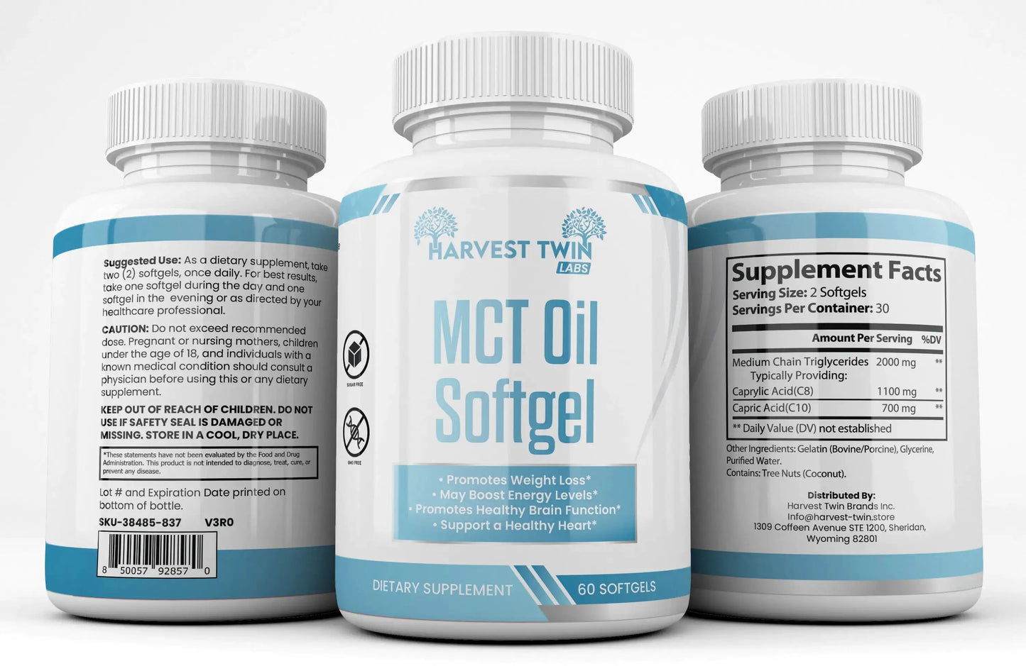 Gélules d'huile MCT – Energie rapide