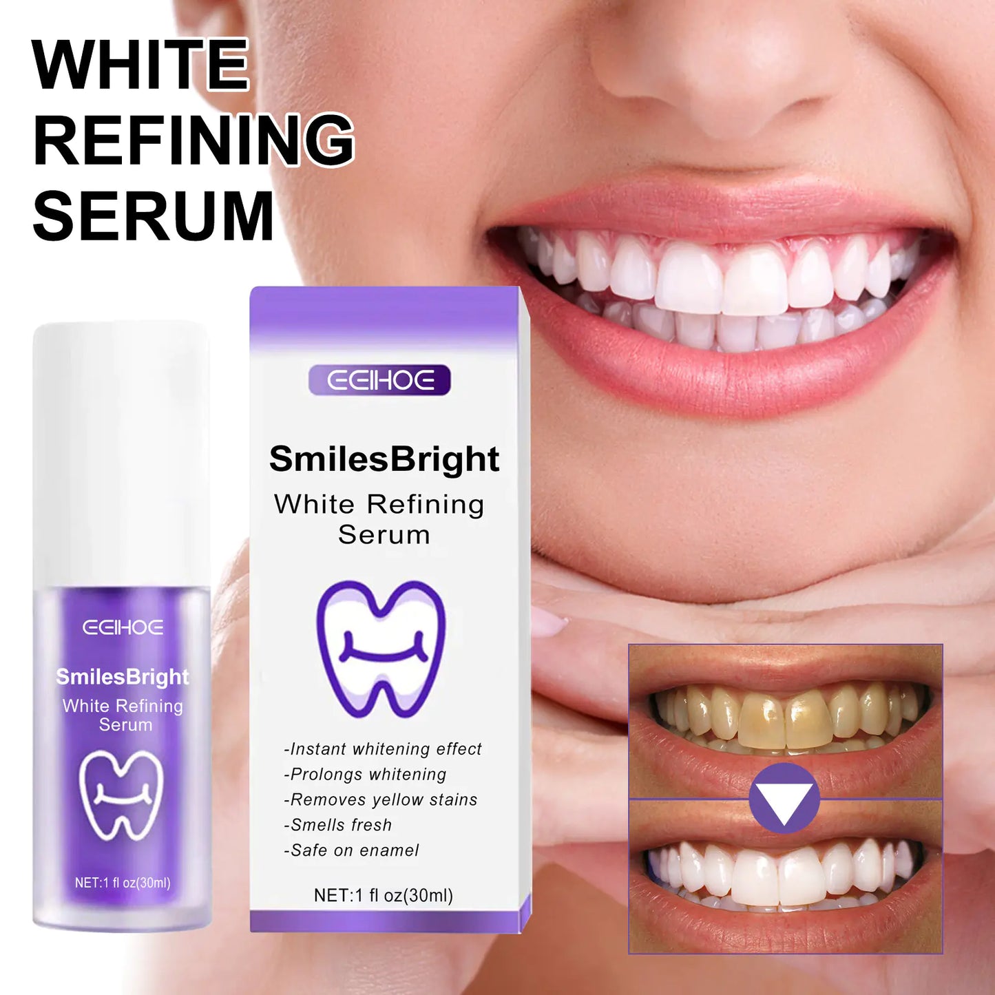 Dentifrice Blanchissant Violet EELHOE pour Soins Buccaux