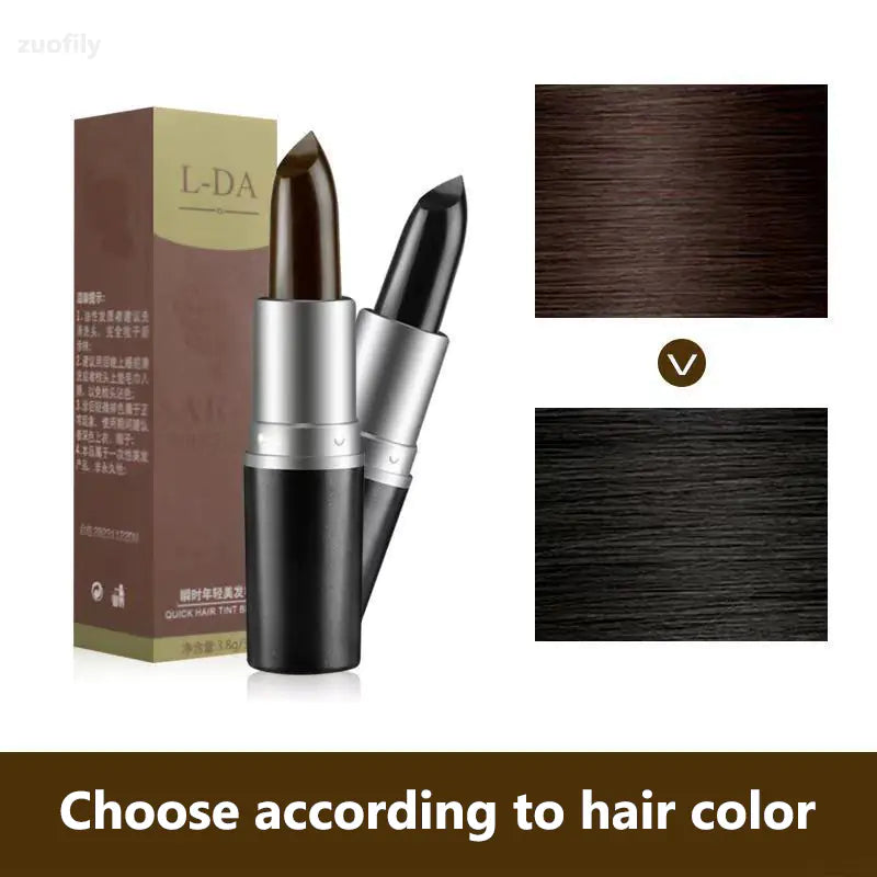 Crème Colorante Temporaire Noir Marron pour Couverture des Cheveux Gris