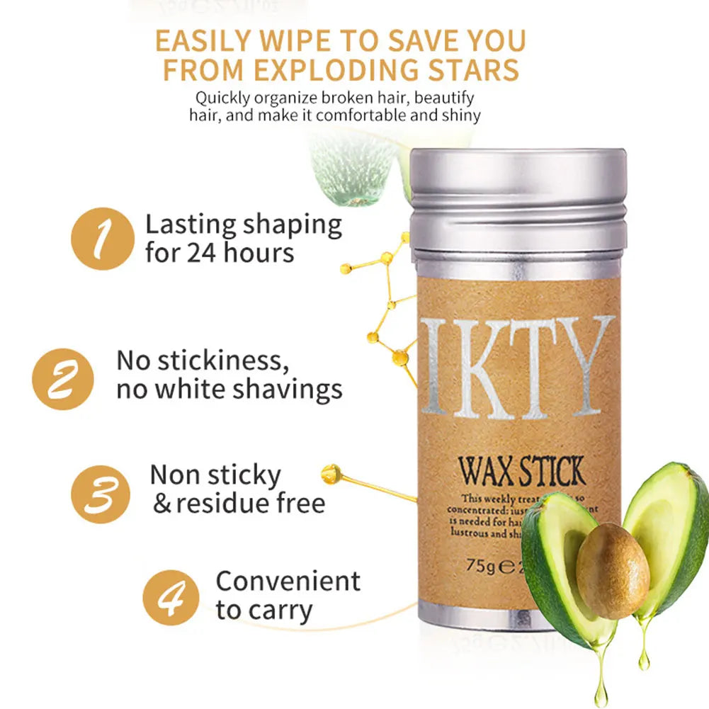 Professional Non-Greasy Hair Wax Stick for All Hair Types