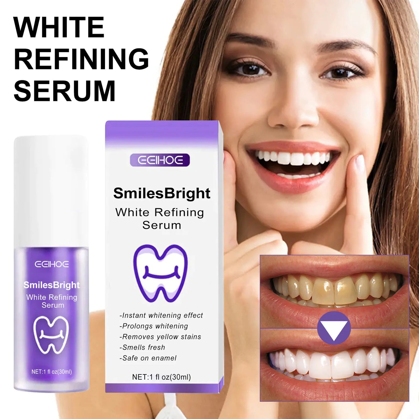 Dentifrice Blanchissant Violet EELHOE pour Soins Buccaux