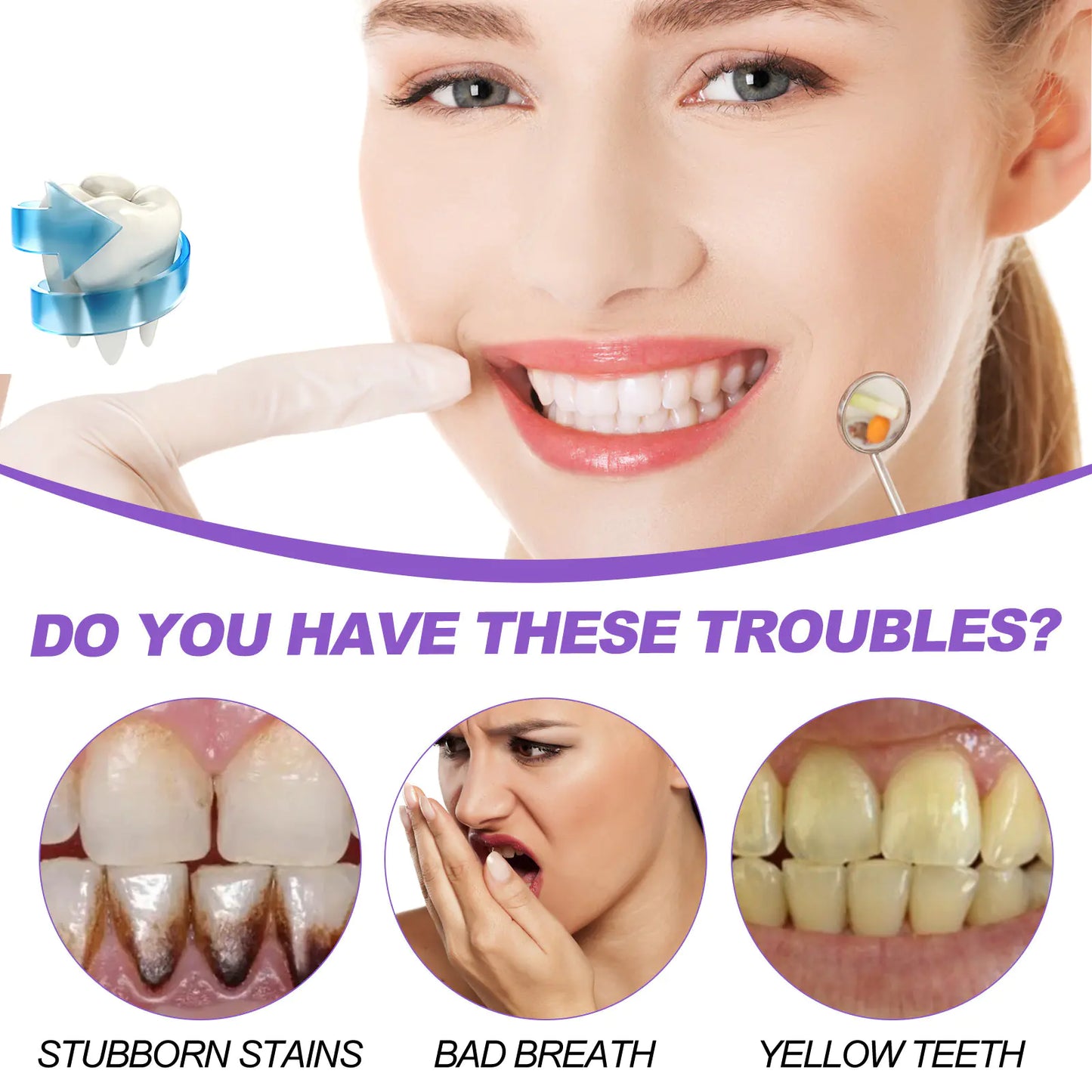 Dentifrice Blanchissant Violet EELHOE pour Soins Buccaux