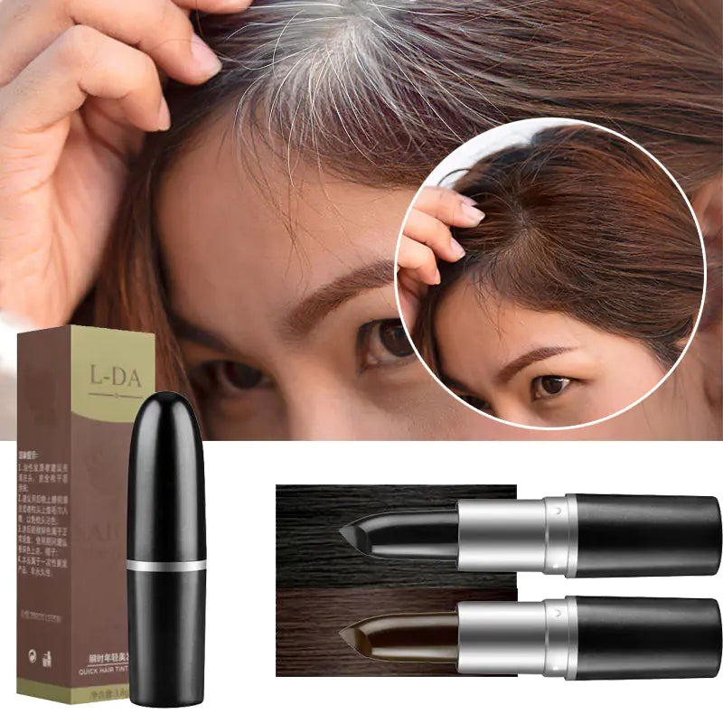 Crème Colorante Temporaire Noir Marron pour Couverture des Cheveux Gris