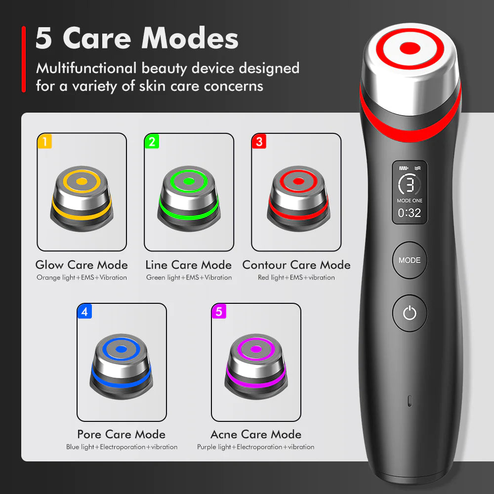 Dispositif de massage par vibrations et photothérapie