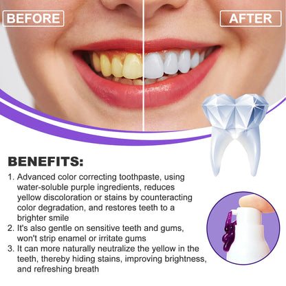 Dentifrice Blanchissant Violet EELHOE pour Soins Buccaux