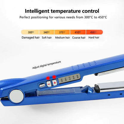 Dual-Purpose Blue Hair Straightener for Quick Styling