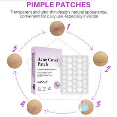 Patchs Soins de la Peau Anti-Acné - 72 Pcs