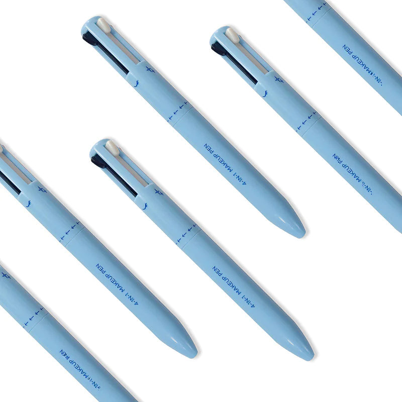 Stylo de Maquillage 4-en-1 avec Contour des Lèvres, Illuminateur et Eyeliner