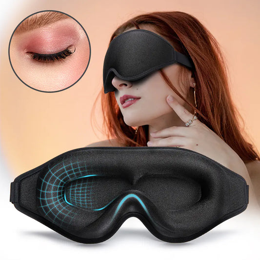 Masque de Sommeil en Mousse à Mémoire de Forme 3D Naturel pour le Confort