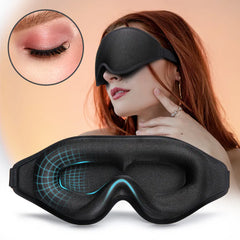 Masque de Sommeil en Mousse à Mémoire de Forme 3D Naturel pour le Confort