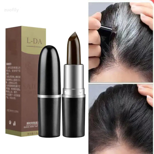 Crème Colorante Temporaire Noir Marron pour Couverture des Cheveux Gris